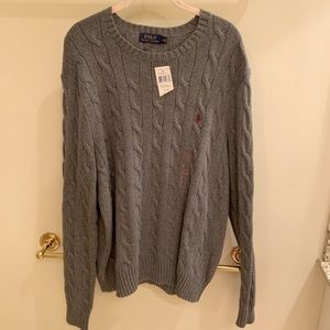 Polo Ralph Lauren Grey Cable Knit Sweater
